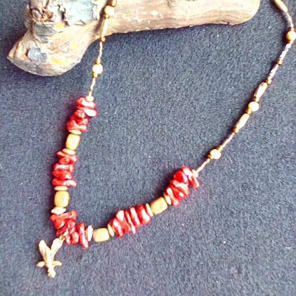 Women's Necklace 18" Hand Crafted Eagle Pendant